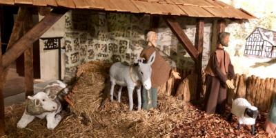 Krippe St. Anno Stall mit Hirten-