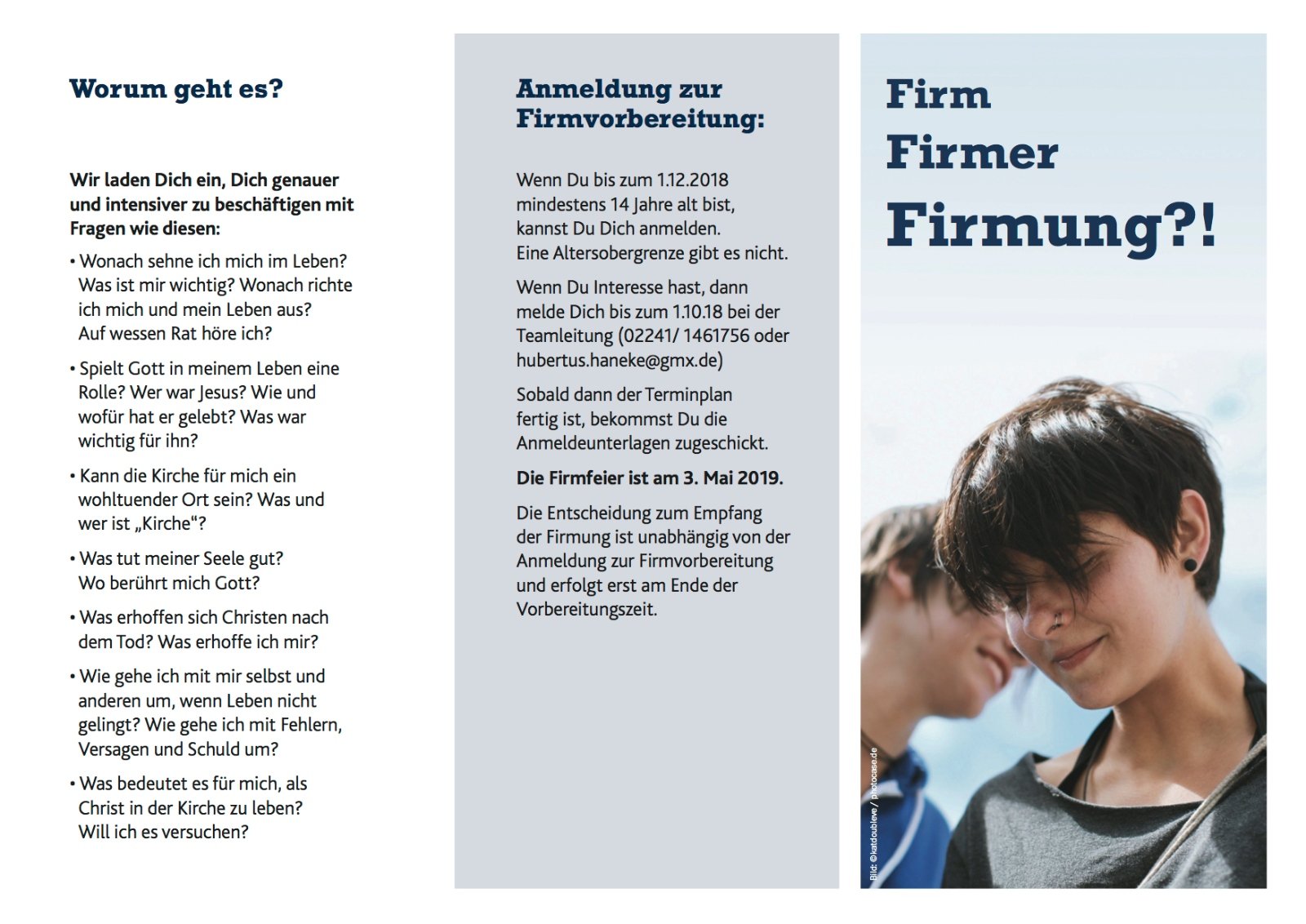 Flyer Firmung (c) Hubertus Haneke
