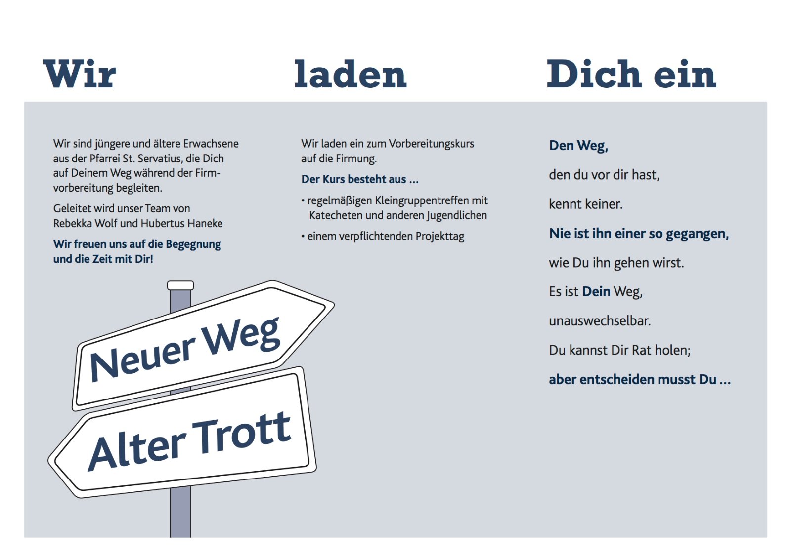 Flyer Firmung (c) Hubertus Haneke