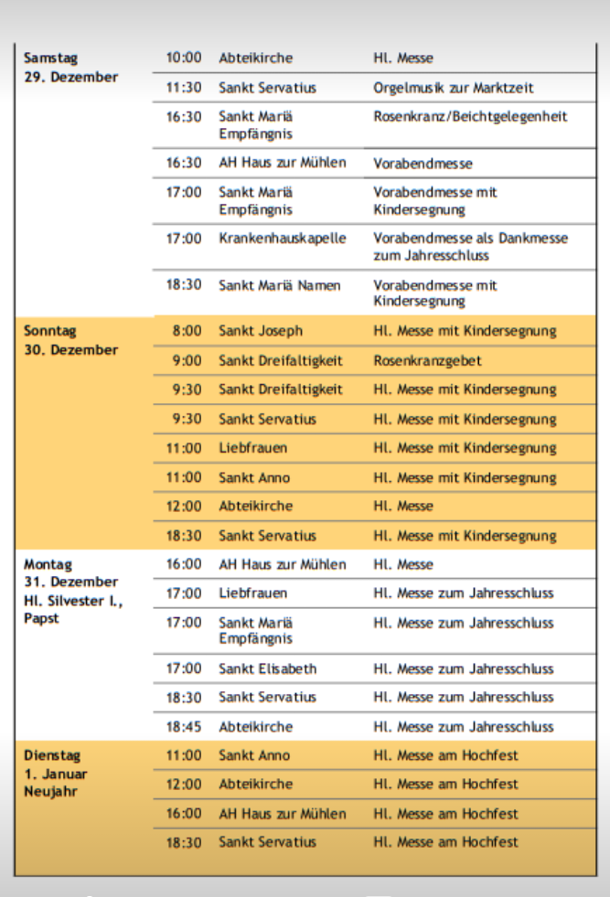 Gottesdiesnste bis Silvester (c) Gabi Pöge