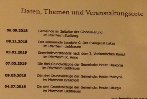Termine Begegnet Gott im Glauben