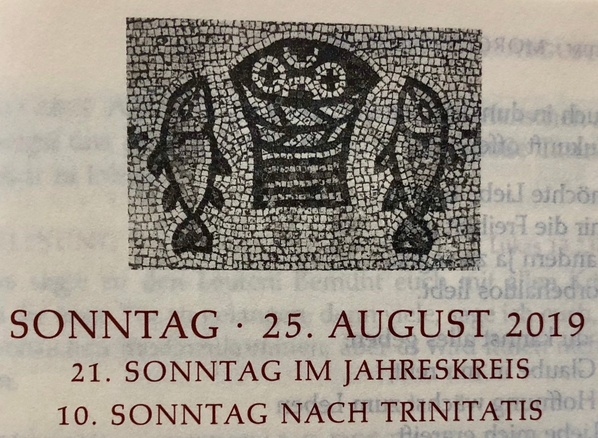 Vorwort zum 21. Sonntag 2019 (c) Gabi Pöge