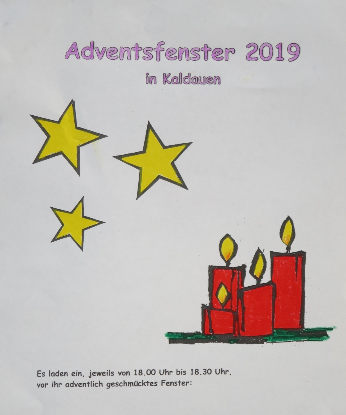 Adventsfensterplakat Liebfrauen (c) Elke Salgert