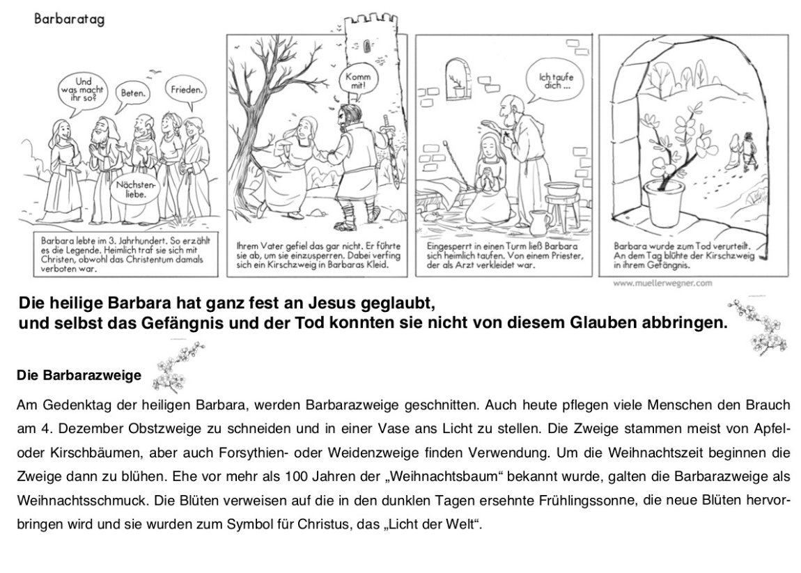 Handzettel zur Heilige Barbara (c) Gabi Pöge