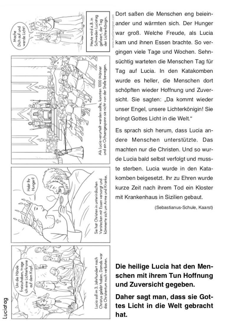 Heilige Lucia:Handzettel Rückseite (c) Gabi Pöge