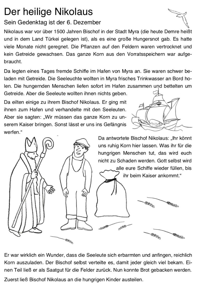 Handzettel Heiliger Nikolaus Vorderseite (c) Gabi Pöge