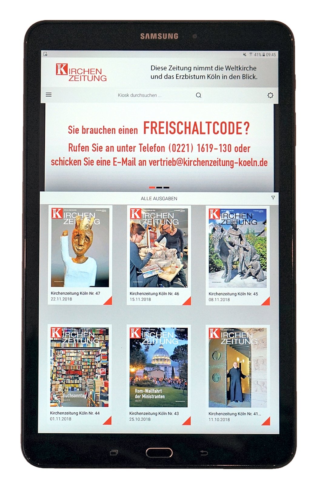 KiZ auf Tablet 2 (c) Kirchenzeitung Köln