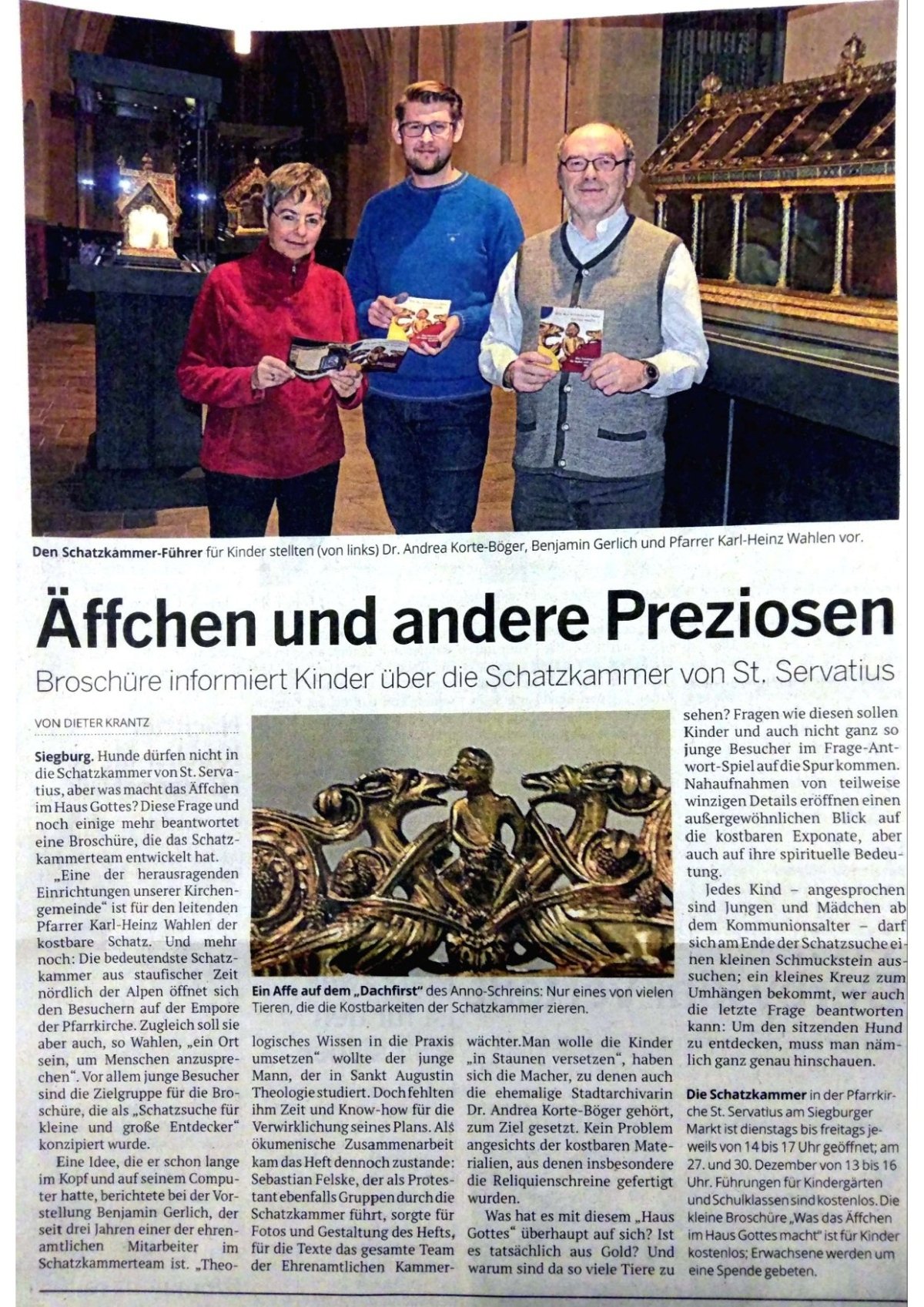 Kinderschatzführer Zeitungsartikel (c) Martina Sedlaczek