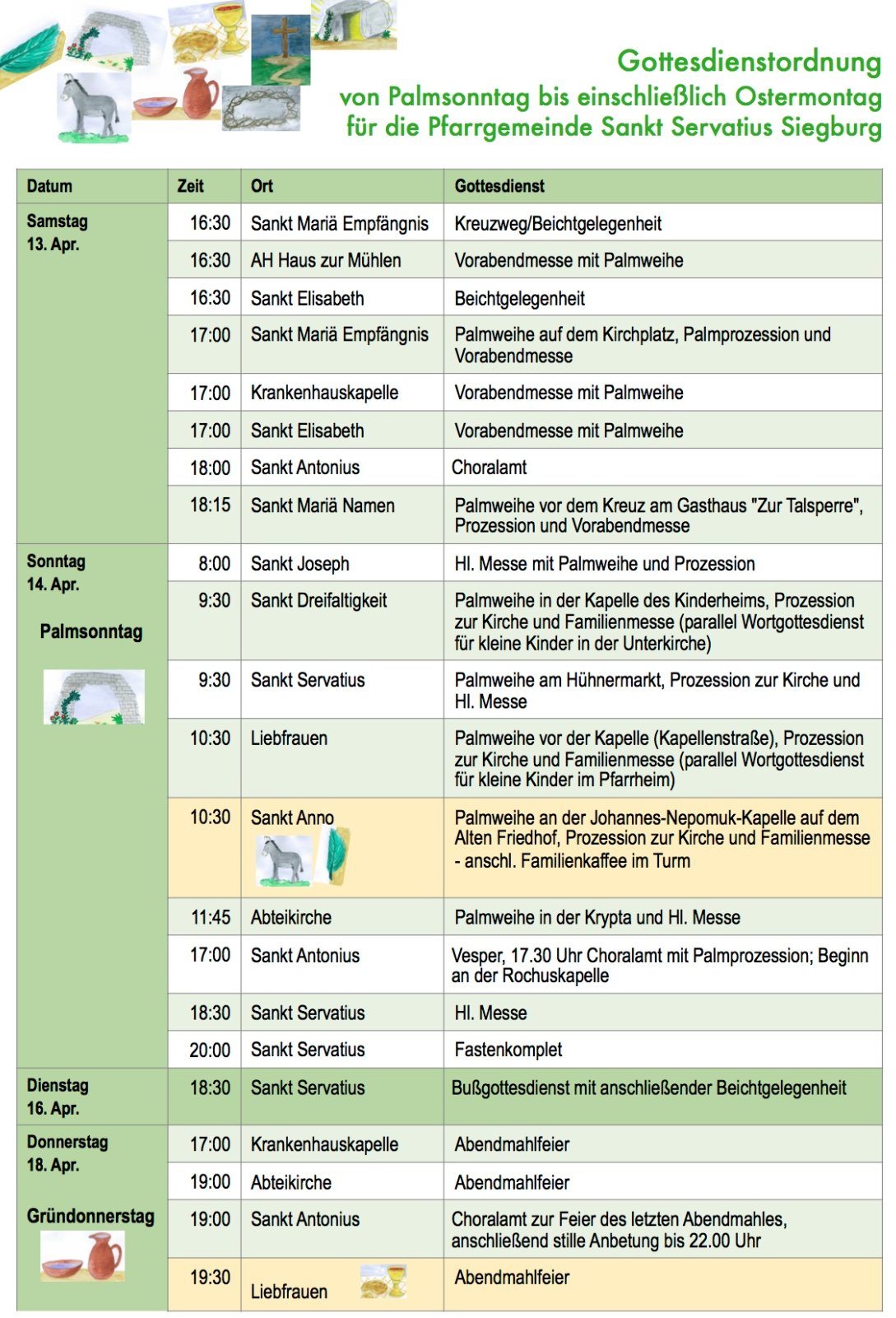 Beileger Messordnung Ostern (c) Gabi Pöge