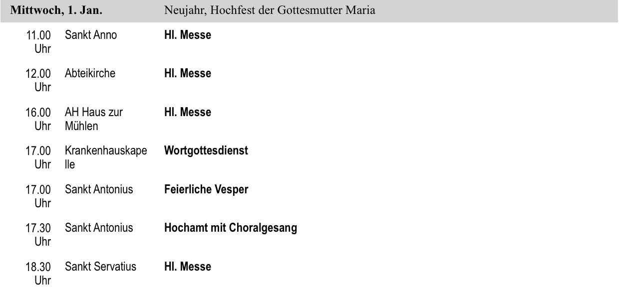 Überblick Messen Neujahr  2019 (c) Gabi Pöge