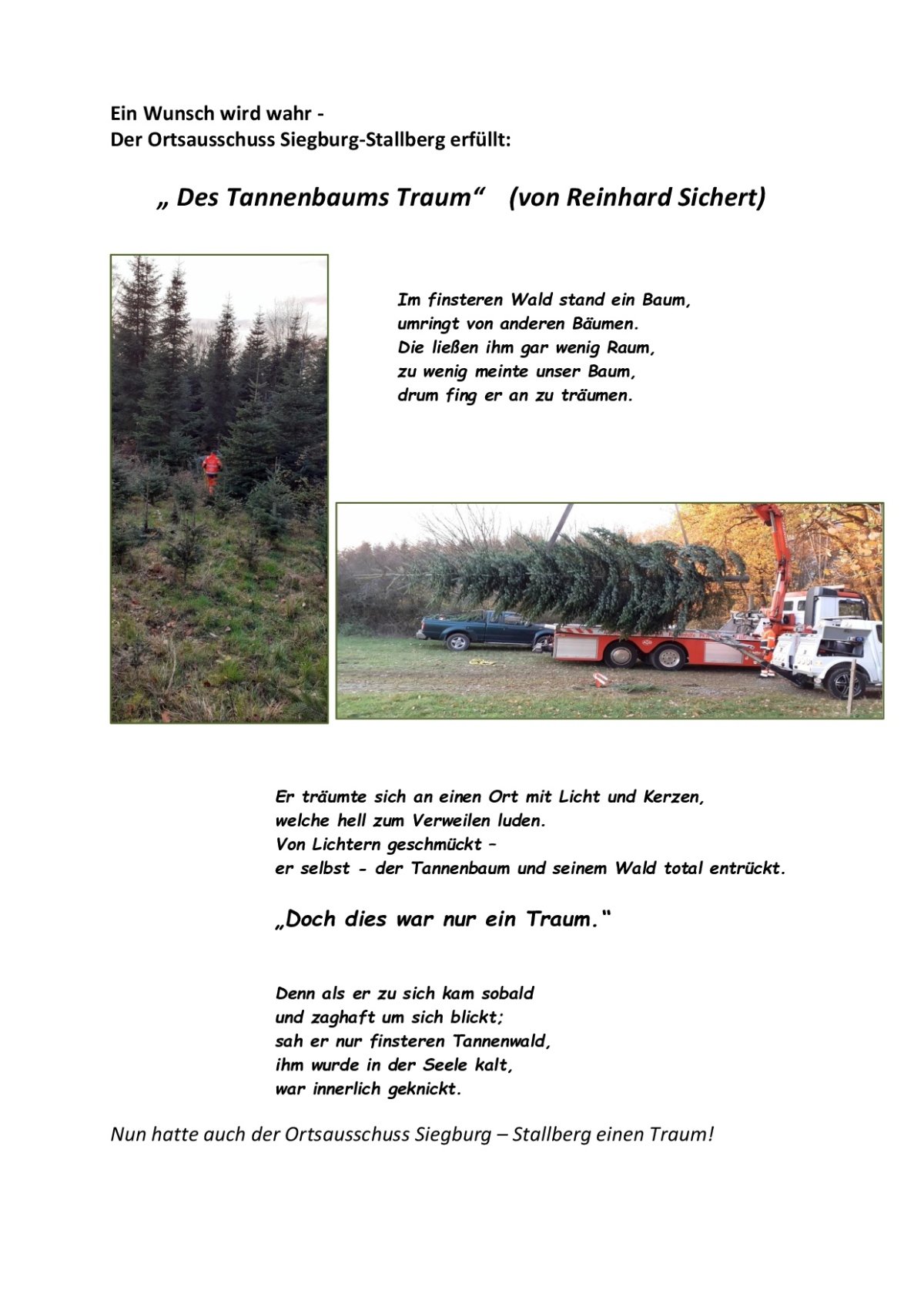 Tannenbaum-Gedicht (c) Ulrike Laufenberg