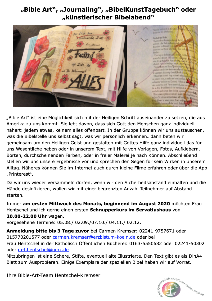 Ankündigungsplakat zum Schnupperkurs 