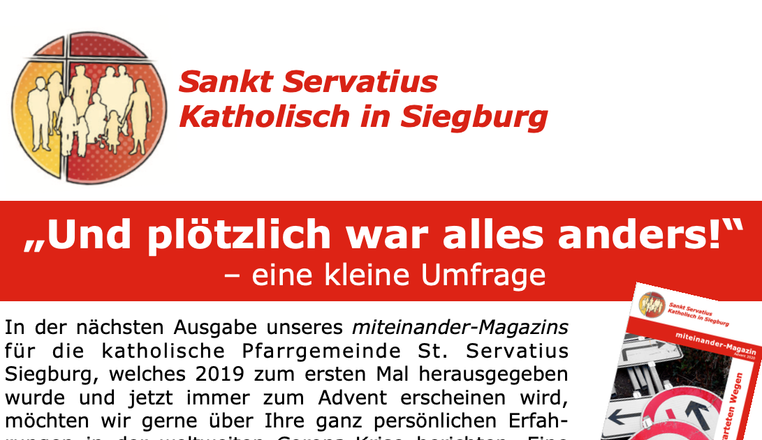 Umfrage an die Gemeinde (c) Gabi Pöge