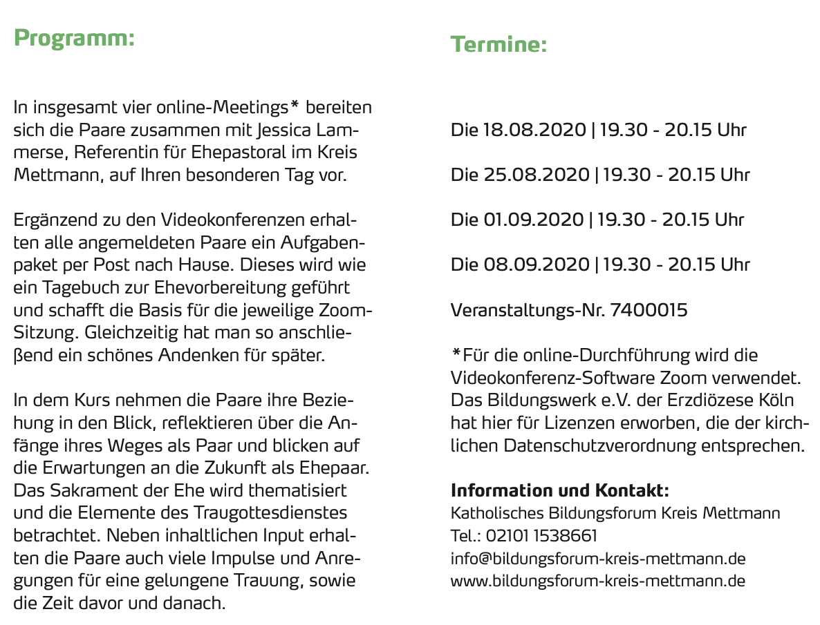 Geschenkte Zeit (c) Erzdiozöse Köln