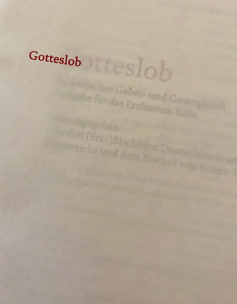 Gotteslob, der Kölner Teil (c) Gabi Pge