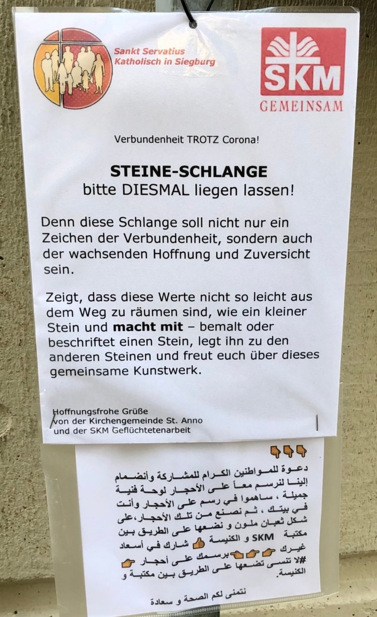 Neuer Aushang der Mitmach-Aktion 