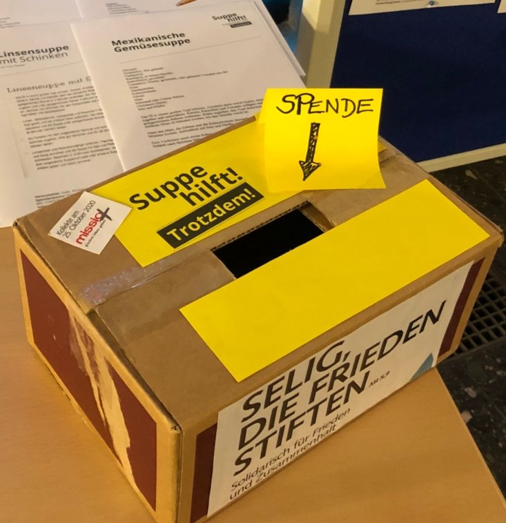 Spendenbox der Aktion 