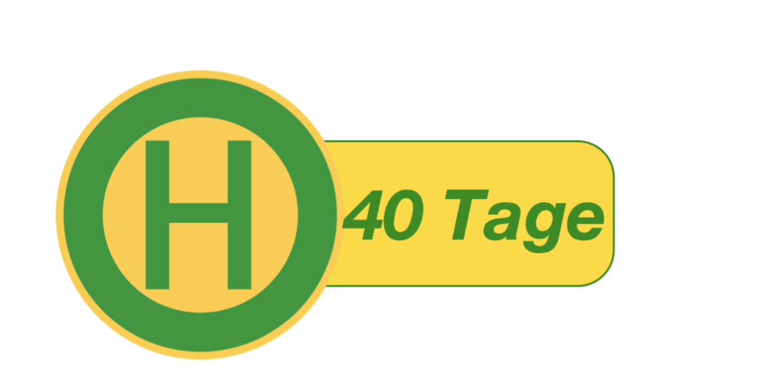 Haltestellenschild: 40 Tage (c) Gabi Pöge