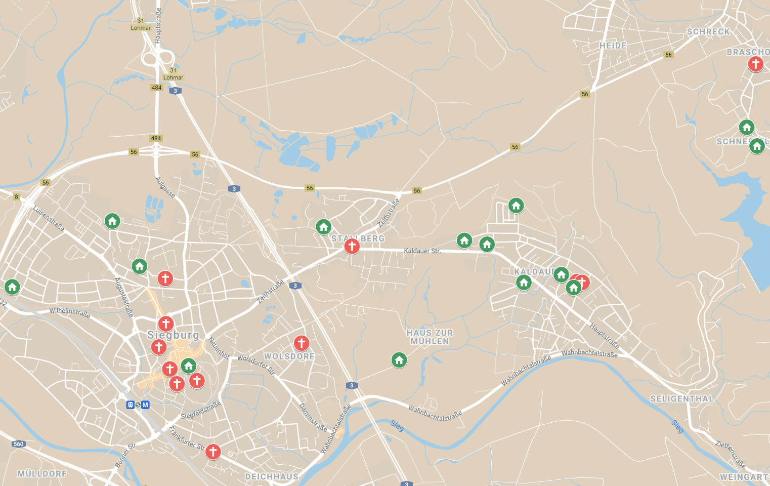 virtuelle Karte der Aktionsorte (c) Gabi Pöge