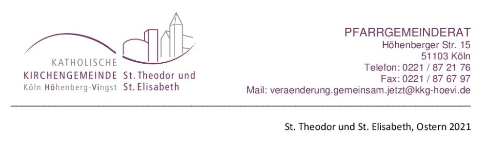 Veränderung. Gemeinsam. .Jetz _Schreiben Seite 1 (c) PGR St. Theodor und St. Elisabeth Köln