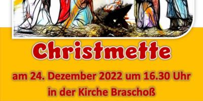 Christmette und Krippenspaziergang 2022 in Braschoß