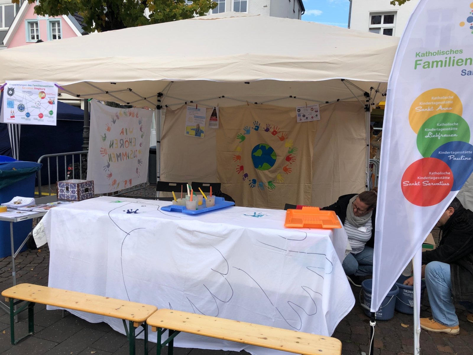 Stand des Familienzentrums auf dem Kulturfest (c) Luzia Kannengießer