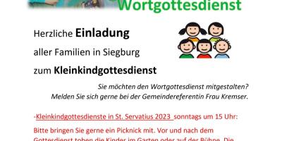 Plakat 2023 Kleinkindgottesdienst im Servatiushaus