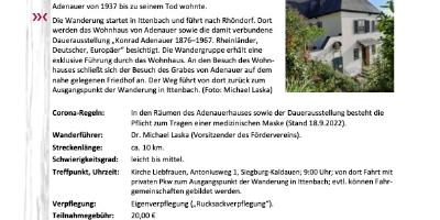 Wanderung 'Auf den Spuren von Konrad Adenauer'