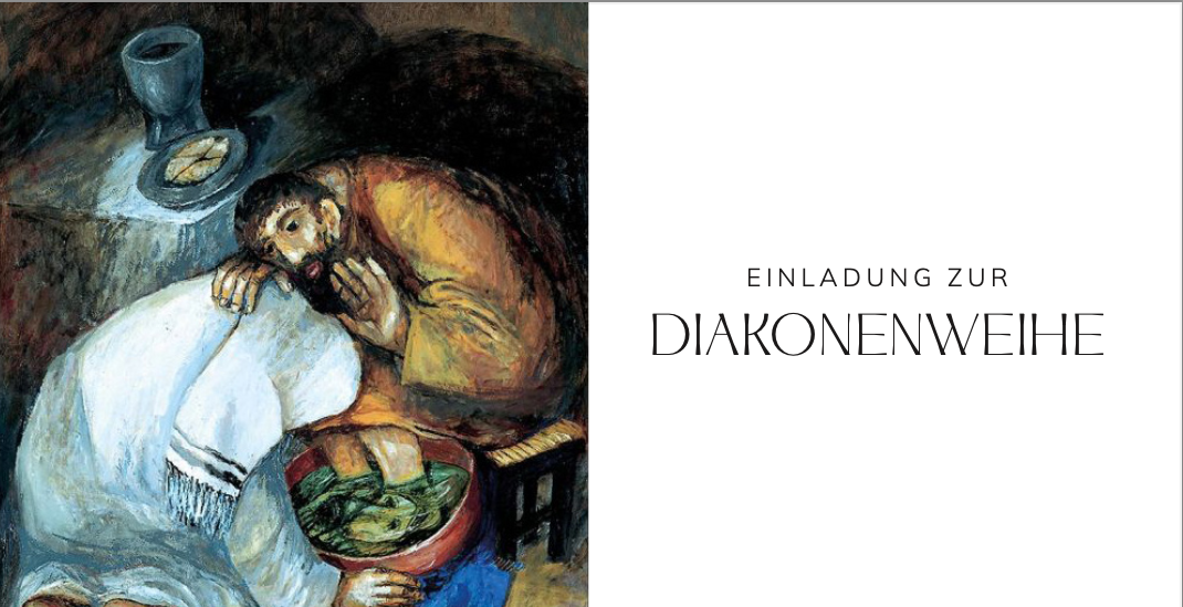 Einladung Diakonweihe Takuro Johannes Shimizu (c) Sieger Köder-Stiftung Kunst und Bibel, Ellwangen