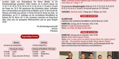 Karmel Oktober - Dezember