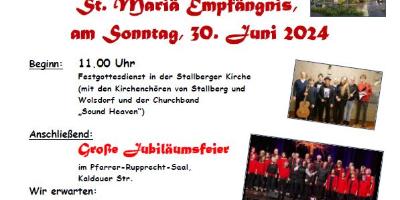 Aushang Jubiläum Stallberg