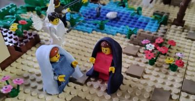 Legoausstellung_Much_Maria unterwegs_Maria bei Elisabeth