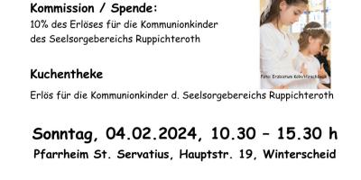 Plakat Kommunionsbasar 2024