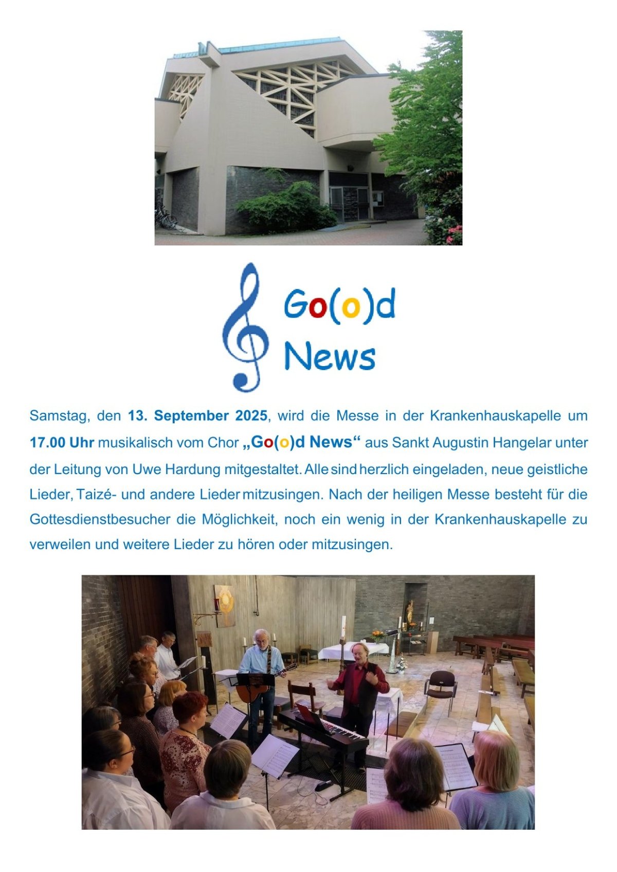 2025-09-13 - Messe in der Krankenhauskapelle - Ankündigung Homepage-1