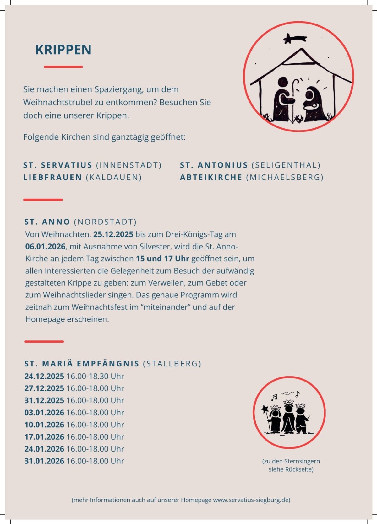 2025_Weihnachtsflyer-Krippen (c) kath. Kirchengemeinde St. Servatius Siegburg