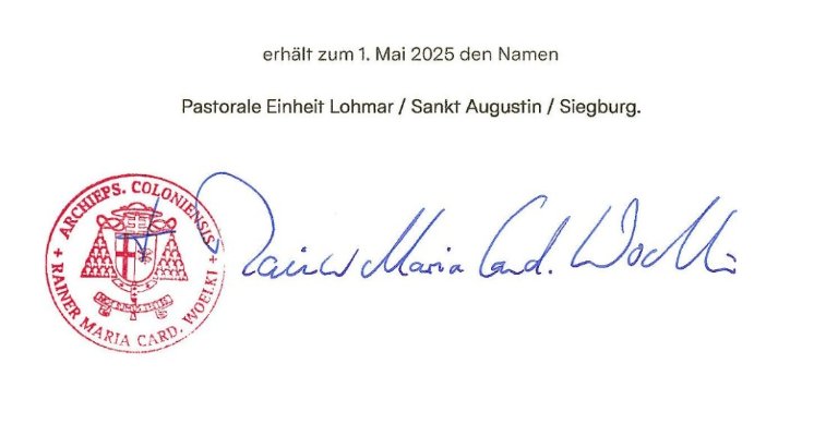 981 PE Lohmar Sankt Augustin Siegburg Dekret Namensgebung-1 (c) Erzbistum Köln