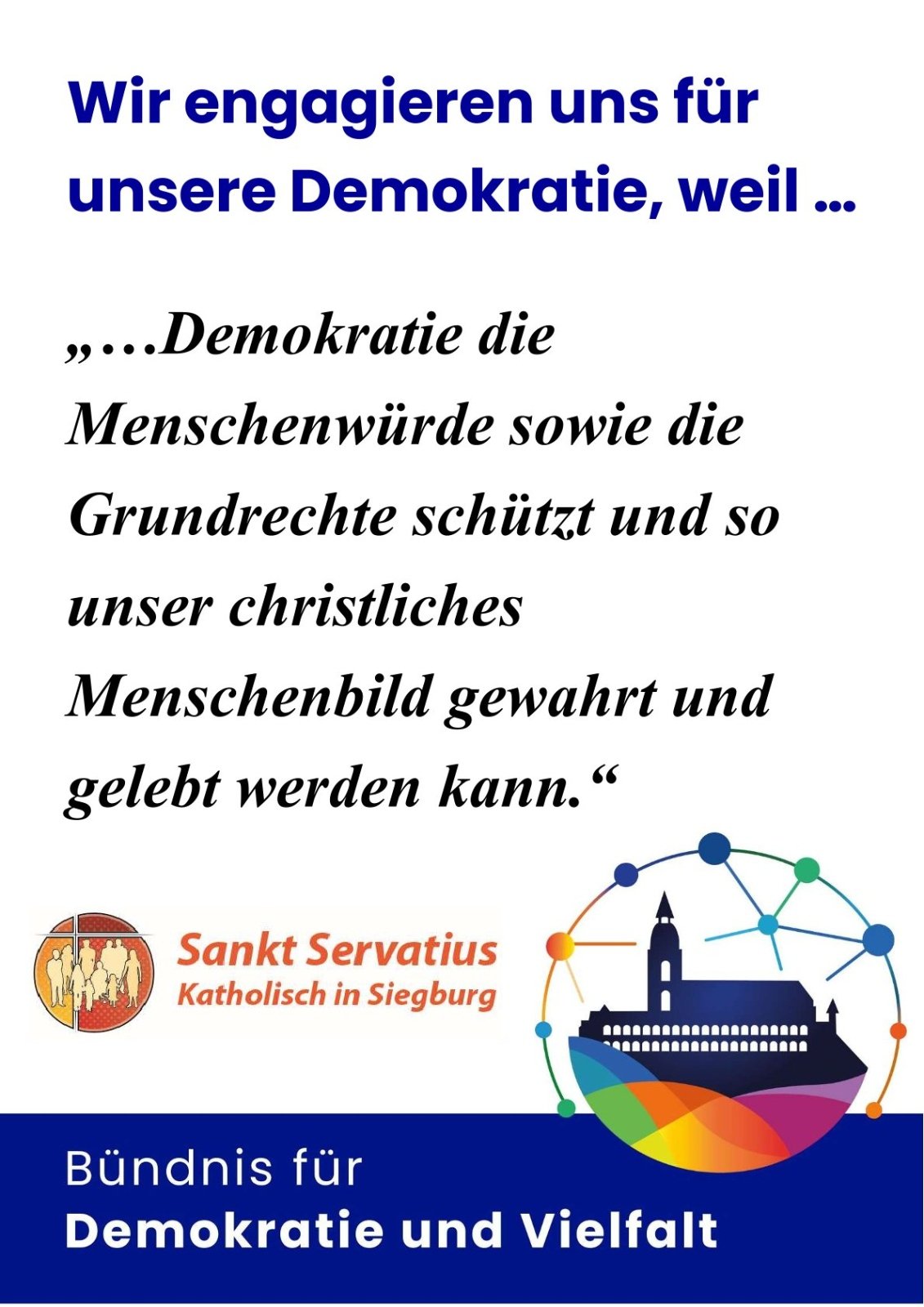 Plakat Sankt Servatius (c) Bündnis für Demokratie und Vielfalt