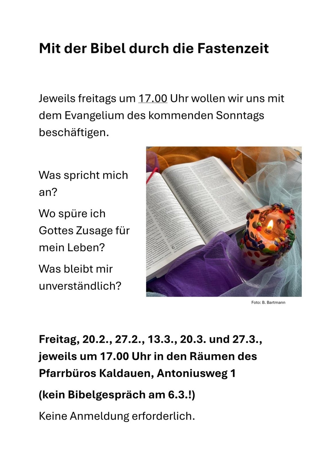 Plakat_Bibelabende Kaldauen-1 (c) St. Servatius Siegburg