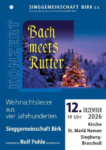 Weihnachtskonzert 2026 Plakat Weihnachtskonzert 2026 Plakat Singgemeinschaft Birk