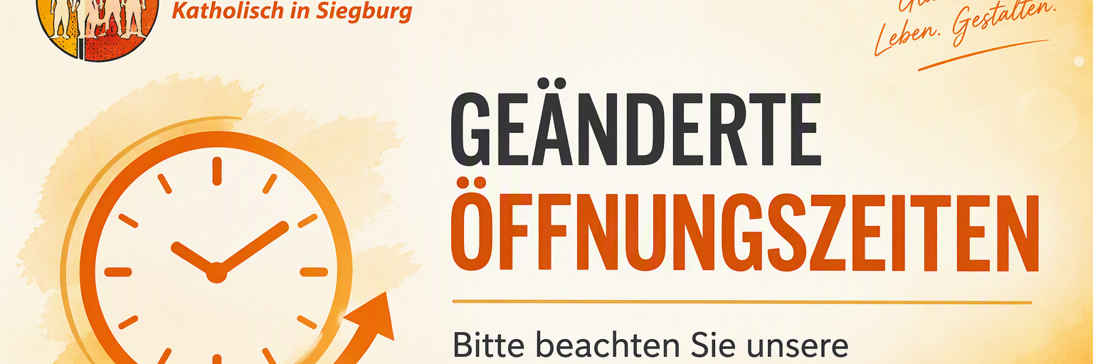 Geänderte Öffnungszeiten