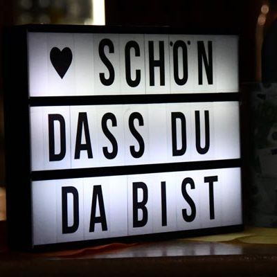 Schön, dass du da bist
