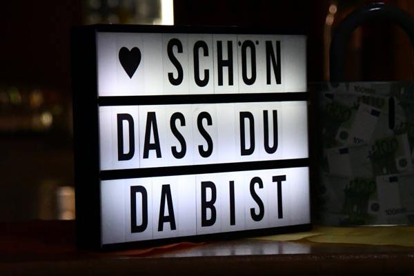 Schön, dass du da bist