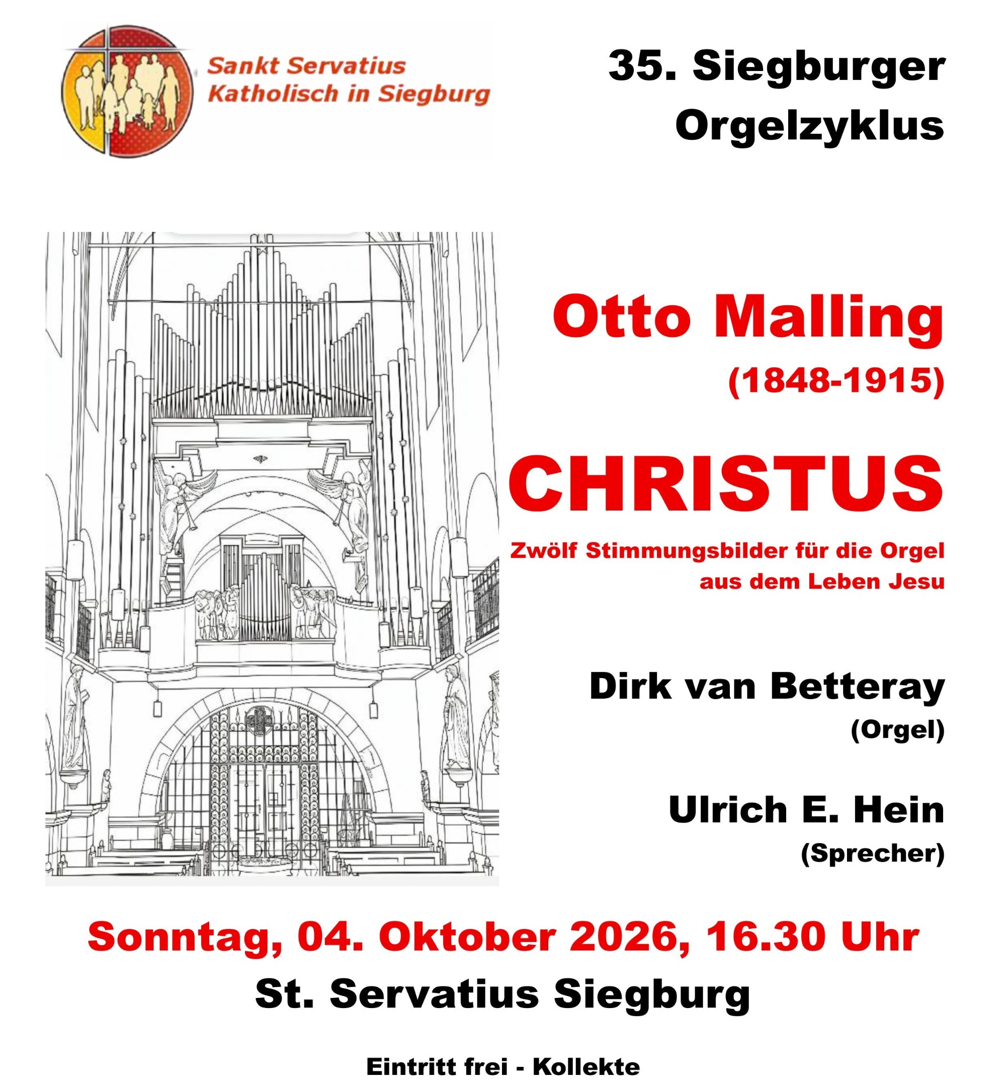 2026-10-04 Plakat Quadrat Christus Orgelzyklus