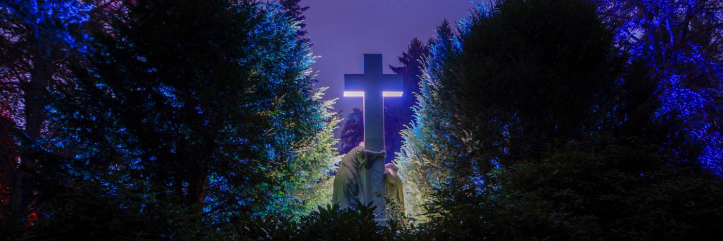 Lichtinstallation Nordfriedhof 2